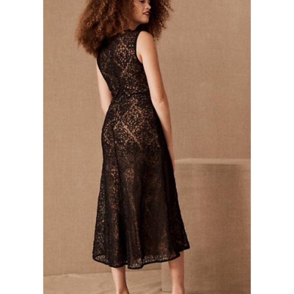 Tadashi Shoji x BHLDN Durand 8 Blace Lace Formal Midi Dress - Picture 6 of 10